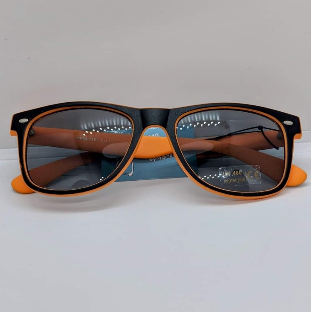 Rubberized Wayfarer Sunglasses 🖤🧡 Black/Orange